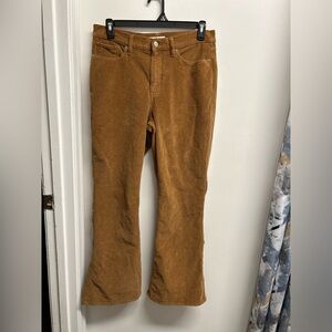 Lucky Brand Roast Pecan Corduroy Flare Jeans size 14, 32” inseam